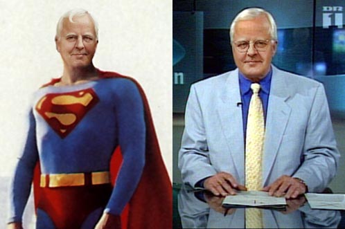 Sammenlignende fotos af Superman og Steen Bostrup - pludselig aner man ligheden
